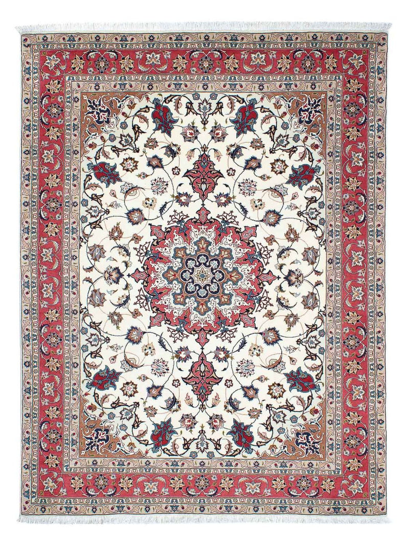 Dywan perski - Tabriz - Królewski - 206 x 150 cm - beżowy