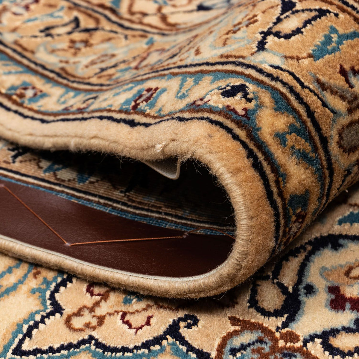 Dywan perski - Nain - Królewski - 373 x 246 cm - ciemny beż