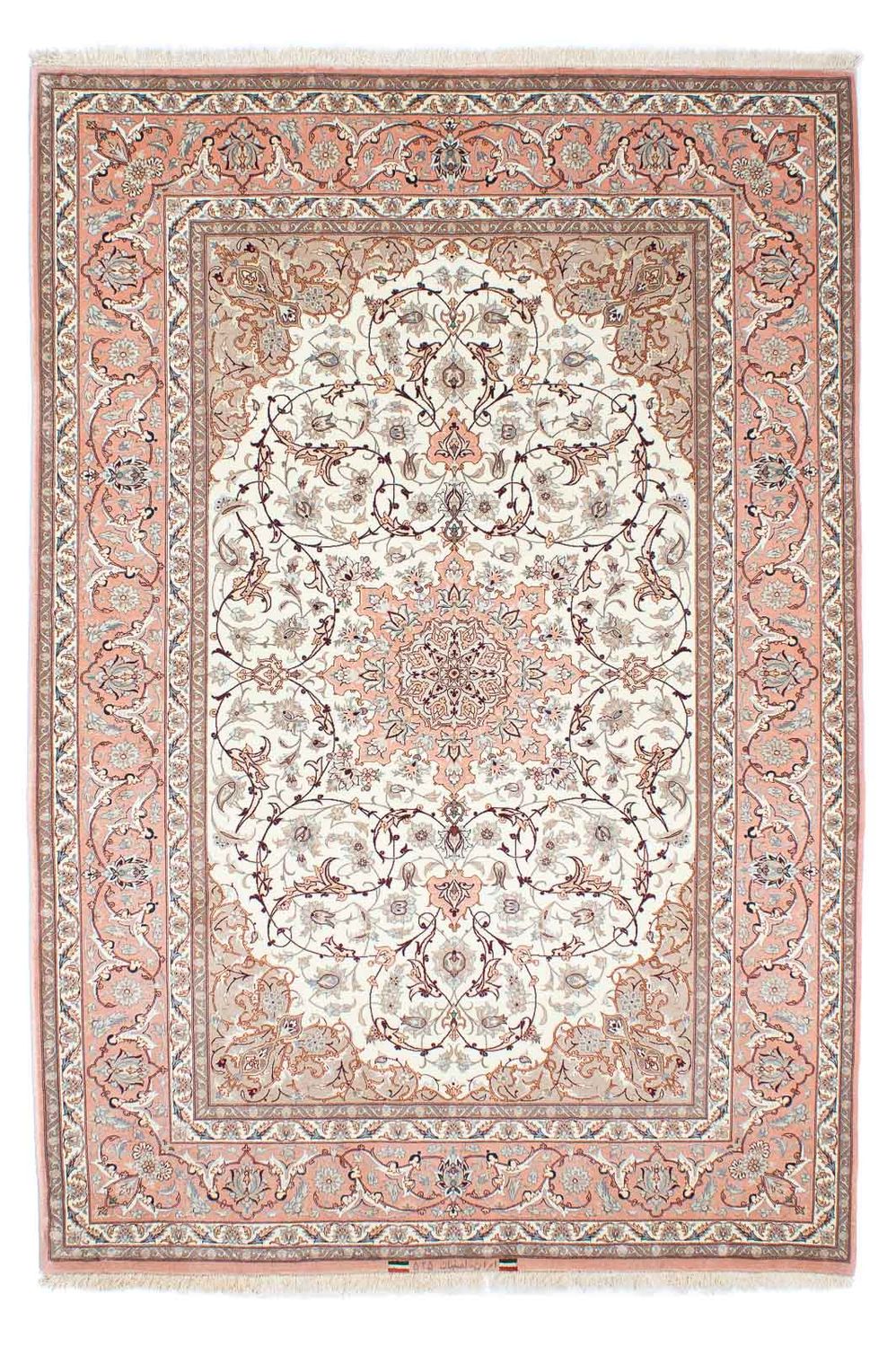 Dywan perski - Isfahan - Premium - 225 x 150 cm - beżowy