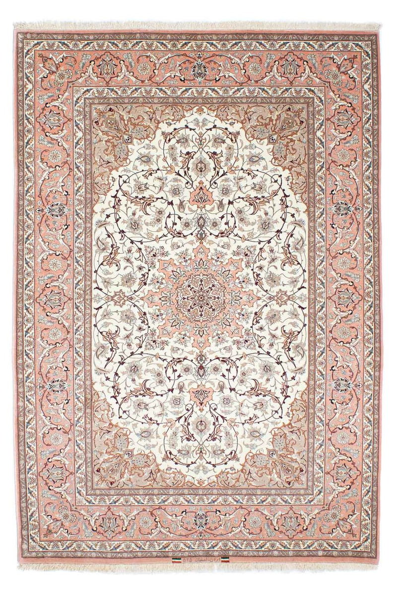Dywan perski - Isfahan - Premium - 225 x 150 cm - beżowy