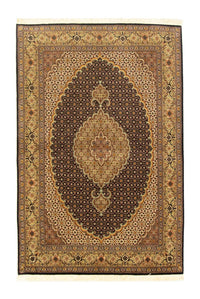 Dywan perski - Tabriz - Królewski - 156 x 103 cm - czarny