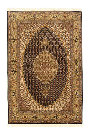 Dywan perski - Tabriz - Królewski - 156 x 103 cm - czarny