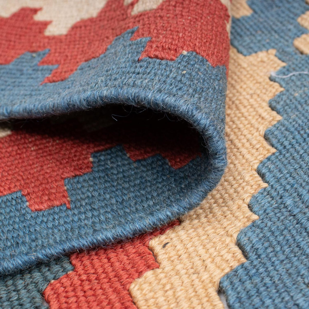 Dywan Kelim - Orientalny - 183 x 124 cm - niebieski