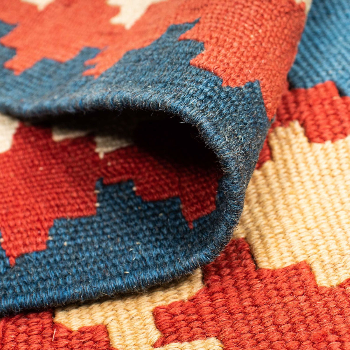 Dywan Kelim - Orientalny - 177 x 117 cm - niebieski