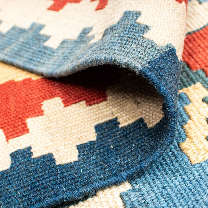 Dywan Kelim - Orientalny - 173 x 118 cm - niebieski