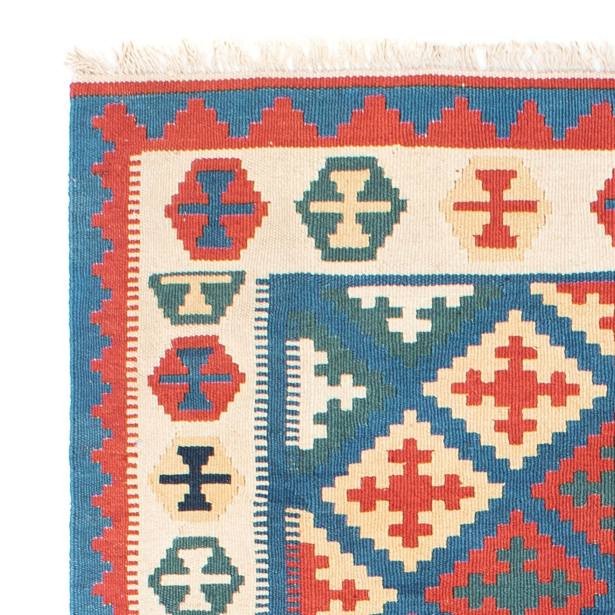 Dywan Kelim - Orientalny - 185 x 112 cm - niebieski