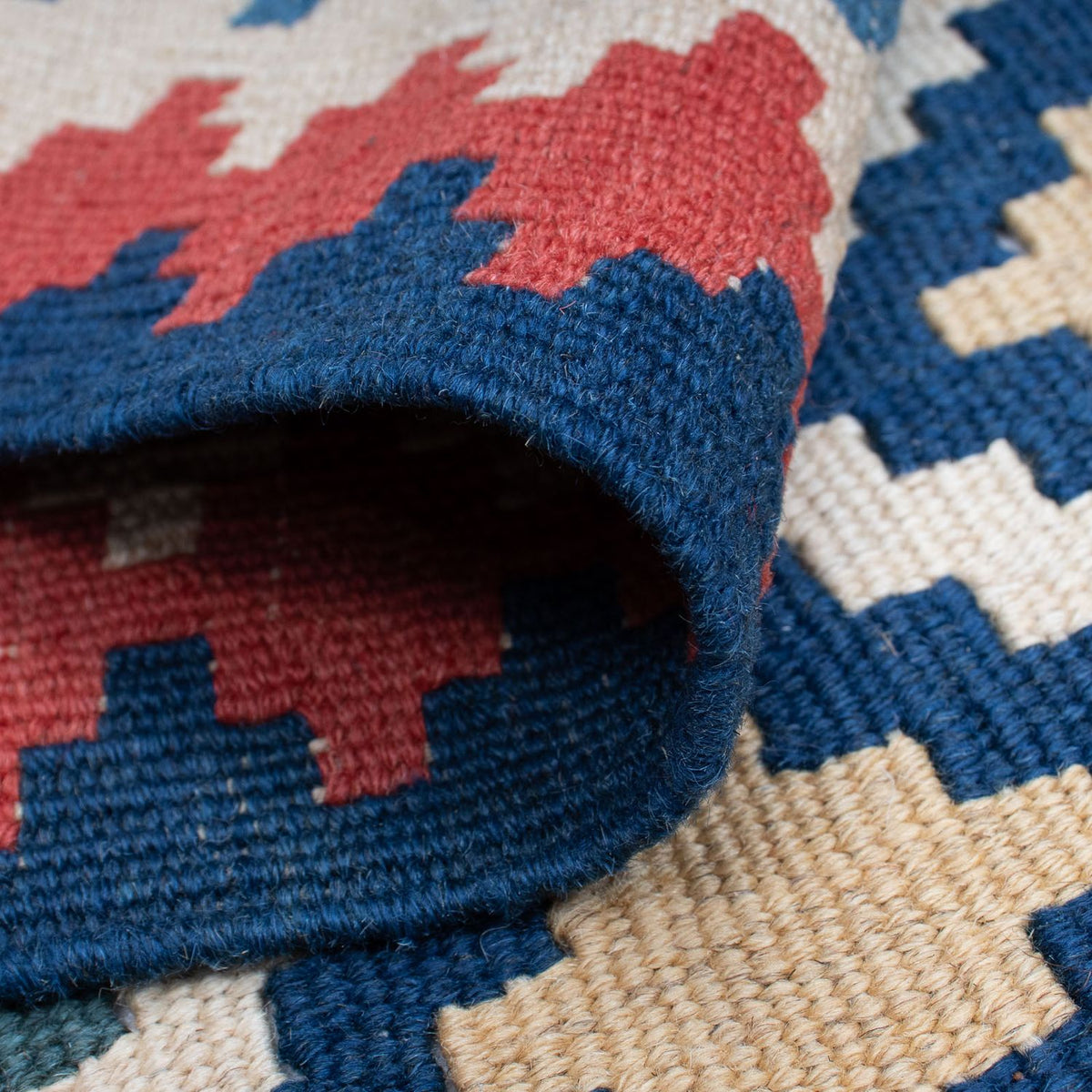 Dywan Kelim - Orientalny - 174 x 115 cm - niebieski