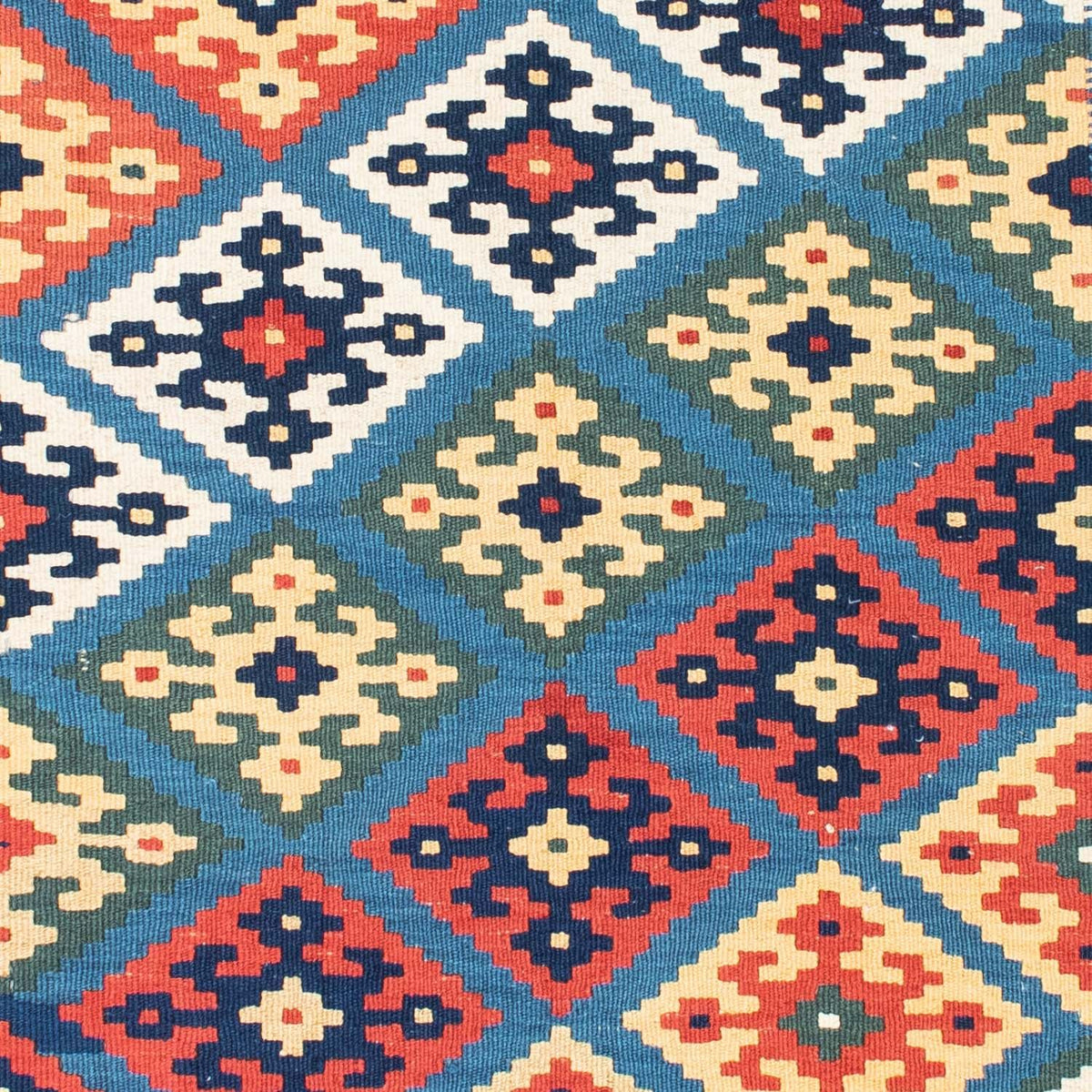 Dywan Kelim - Orientalny - 182 x 122 cm - niebieski