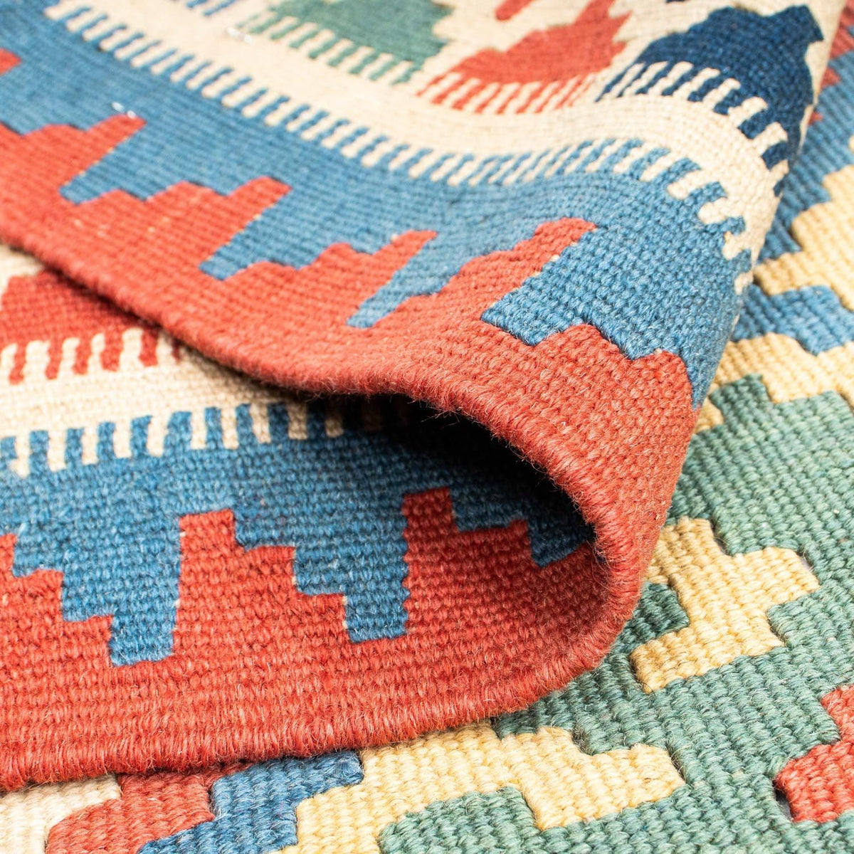 Dywan Kelim - Orientalny - 173 x 130 cm - niebieski