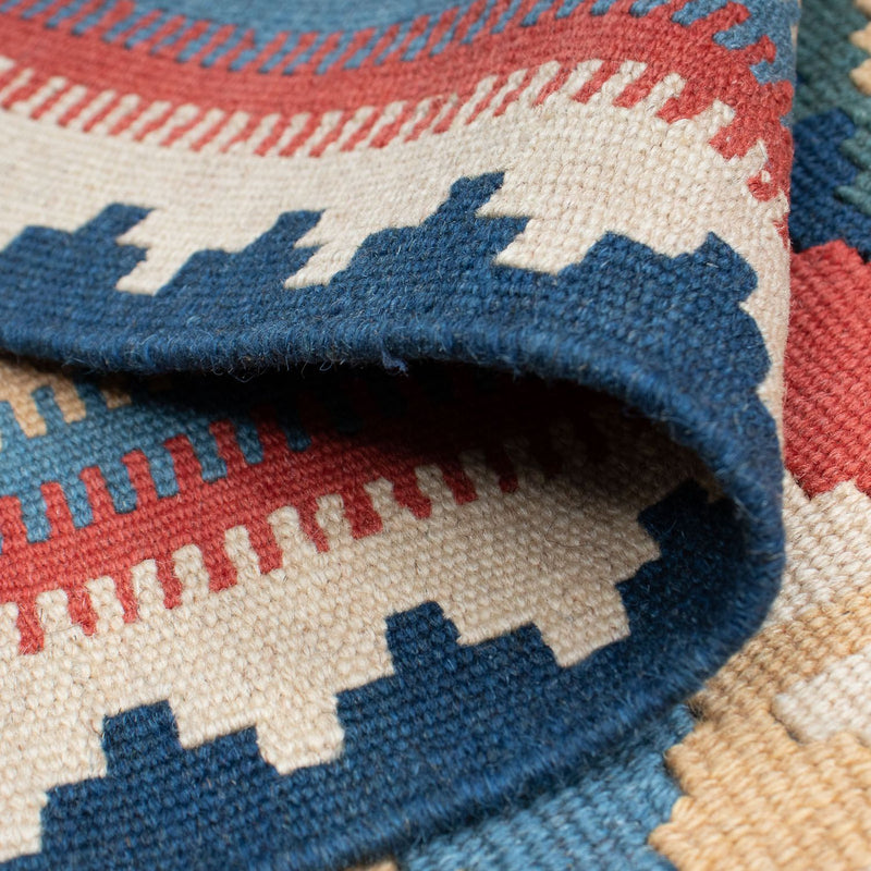 Dywan Kelim - Orientalny - 177 x 117 cm - niebieski