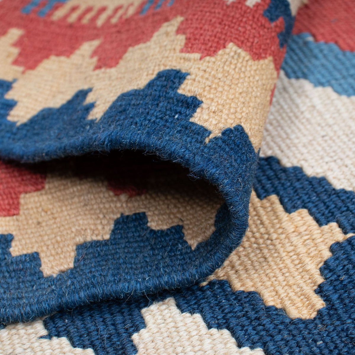 Dywan Kelim - Orientalny - 183 x 123 cm - niebieski