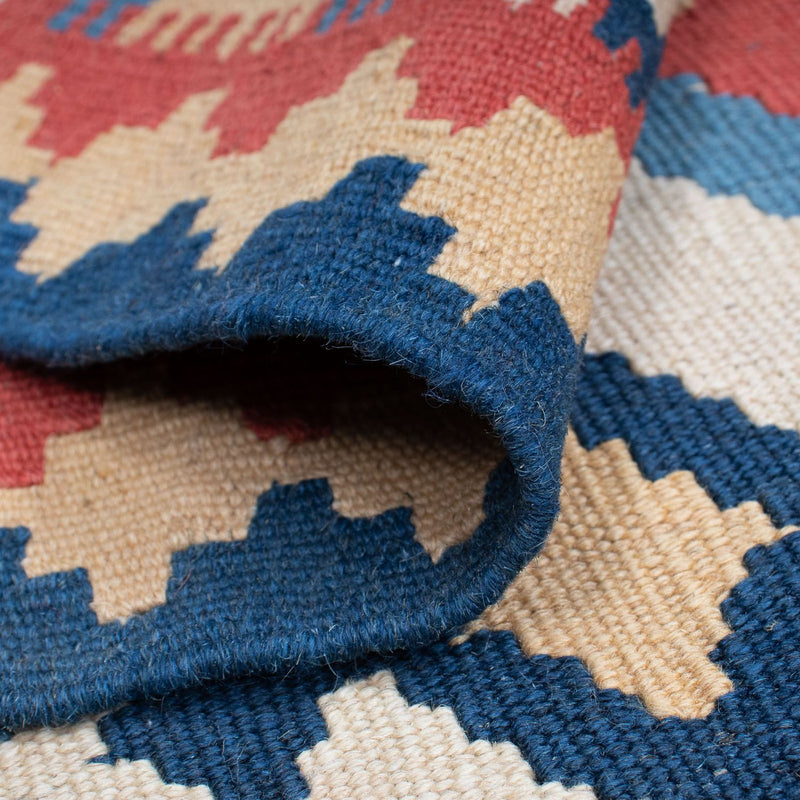 Dywan Kelim - Orientalny - 183 x 123 cm - niebieski