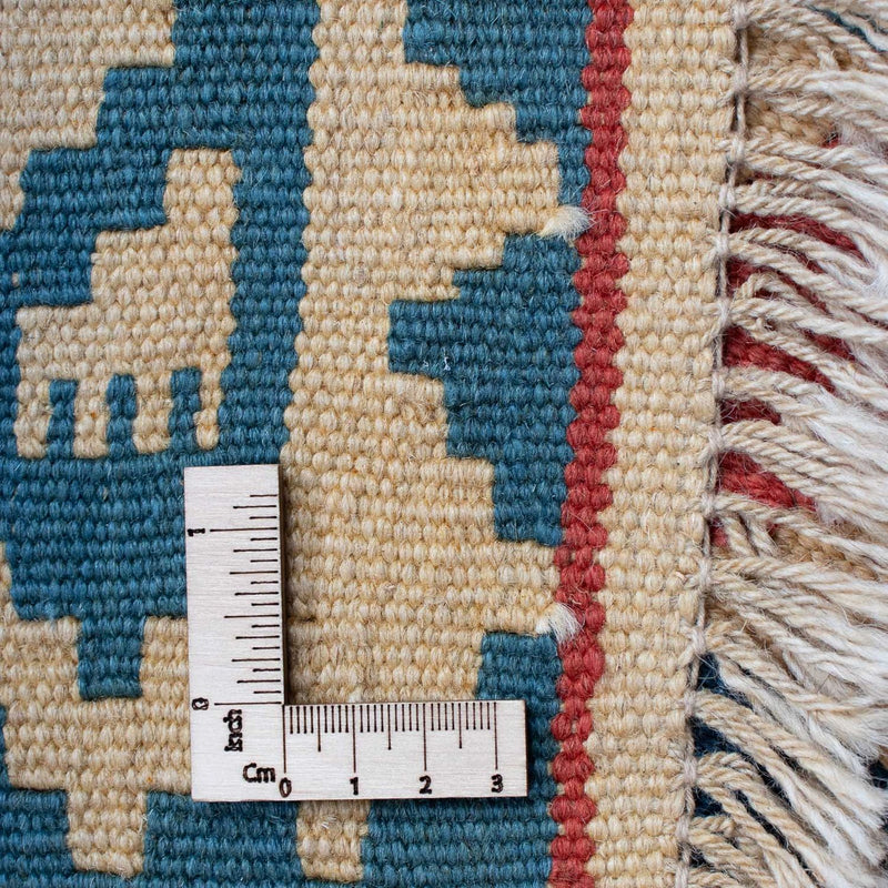 Dywan Kelim - Orientalny - 155 x 117 cm - niebieski