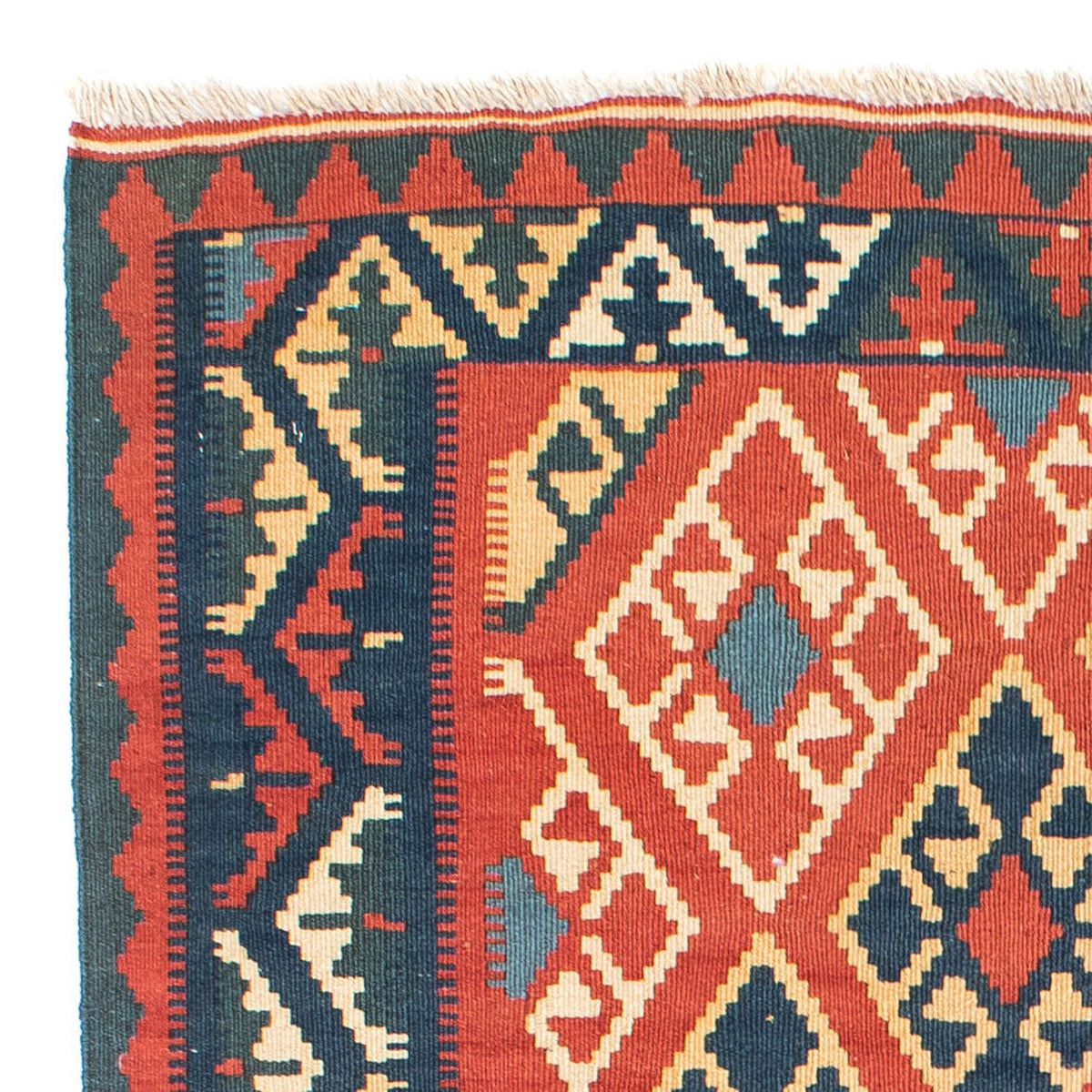 Dywan Kelim - Orientalny - 156 x 105 cm - rdza