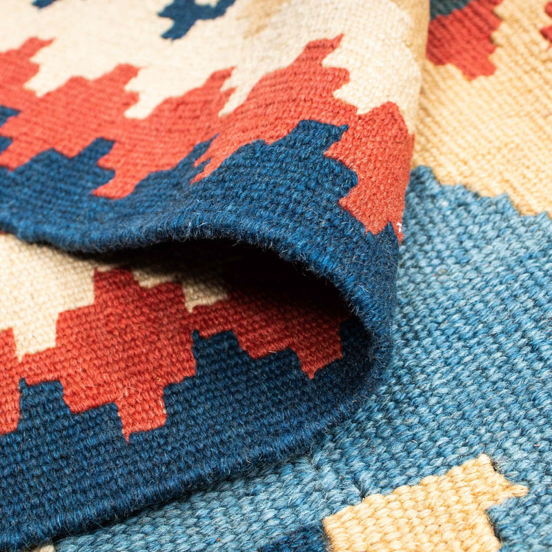 Dywan Kelim - Orientalny - 183 x 116 cm - turkusowy