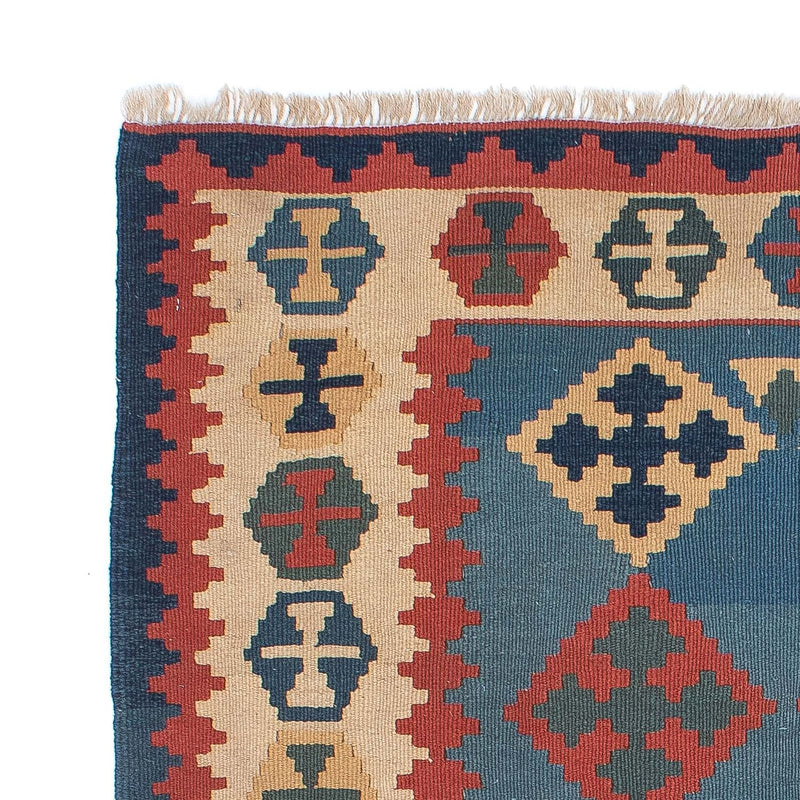 Dywan Kelim - Orientalny - 171 x 118 cm - niebieski