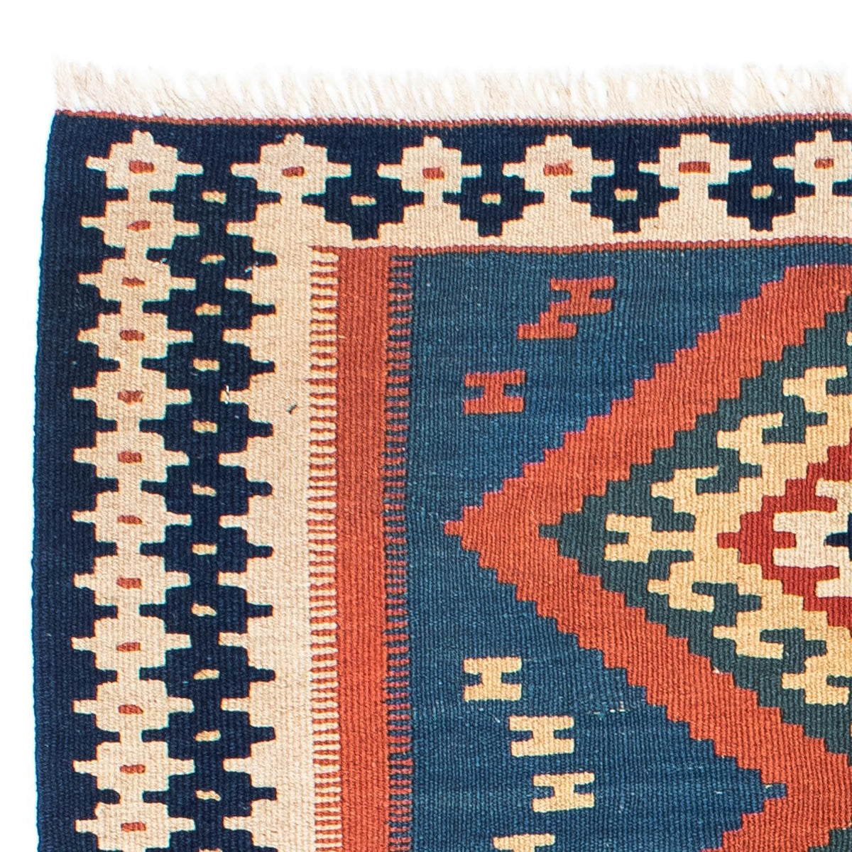 Dywan Kelim - Orientalny - 143 x 108 cm - niebieski