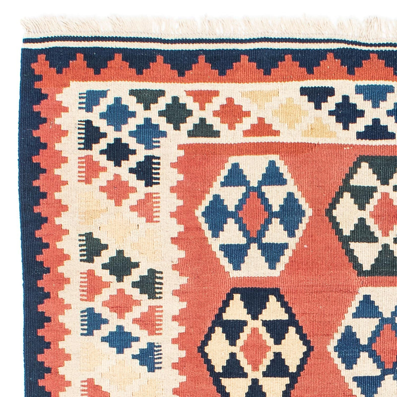 Dywan Kelim - Orientalny kwadratowy  - 148 x 121 cm - rdza