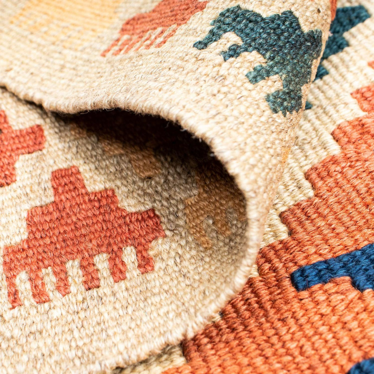 Dywan Kelim - Orientalny - 148 x 106 cm - brązowy