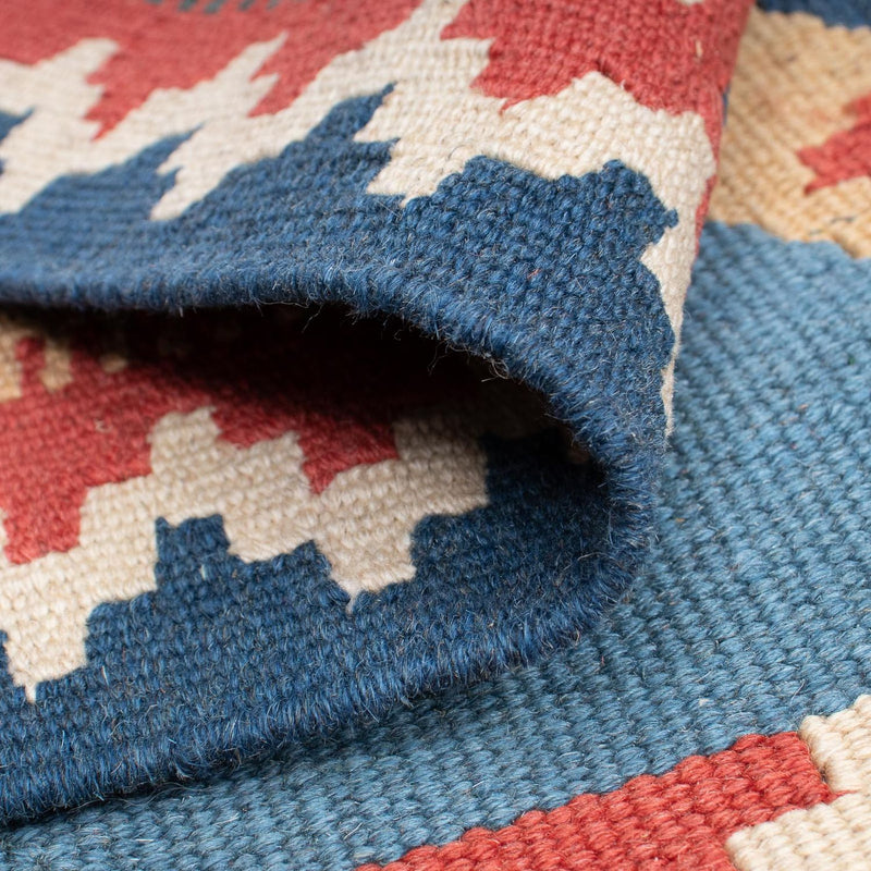 Dywan Kelim - Orientalny - 183 x 121 cm - niebieski