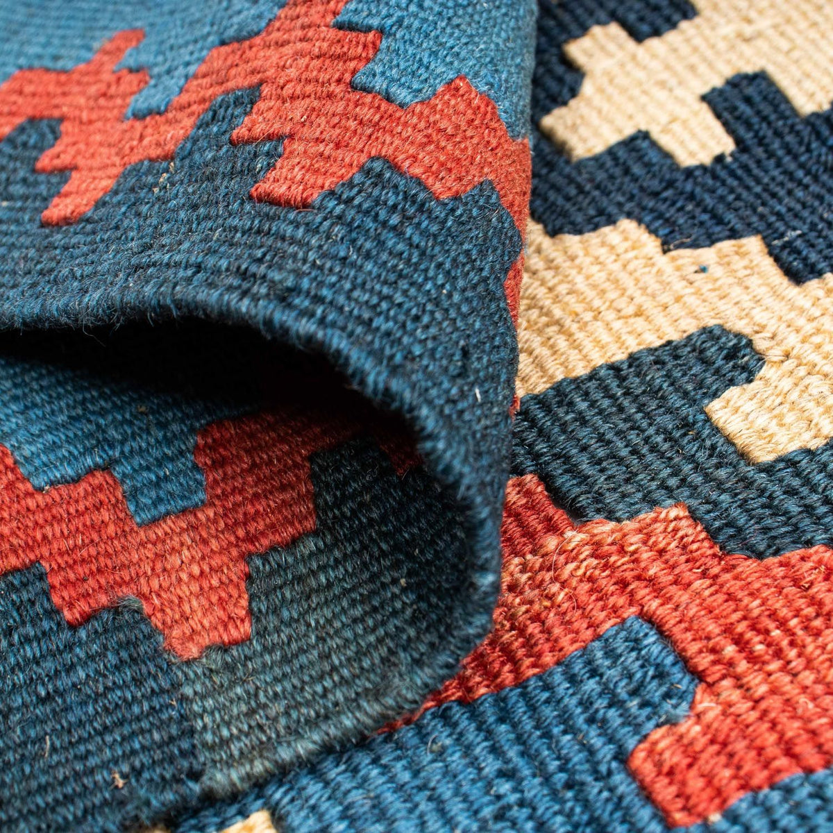 Dywan Kelim - Orientalny - 160 x 103 cm - niebieski