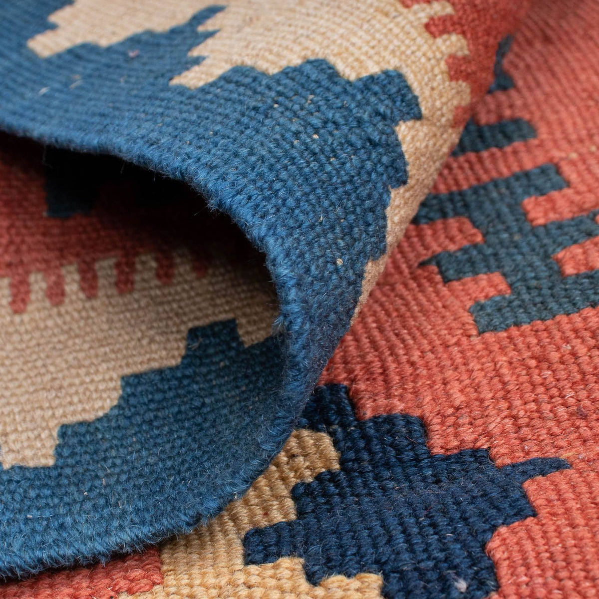 Dywan Kelim - Orientalny - 150 x 108 cm - rdza