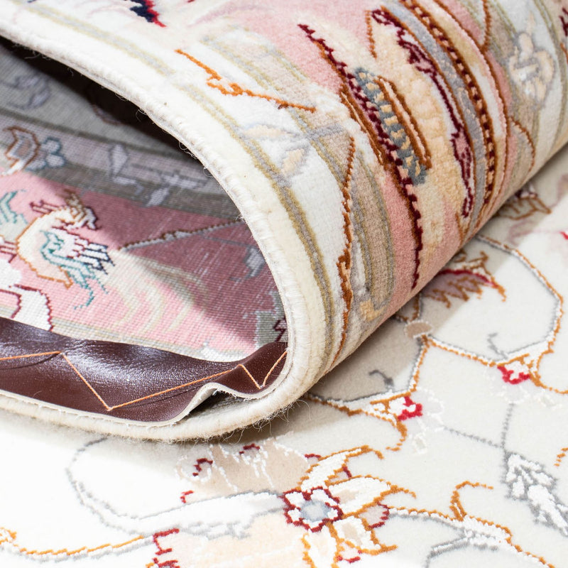 Biegacz Dywan perski - Tabriz - Królewski - 202 x 100 cm - beżowy