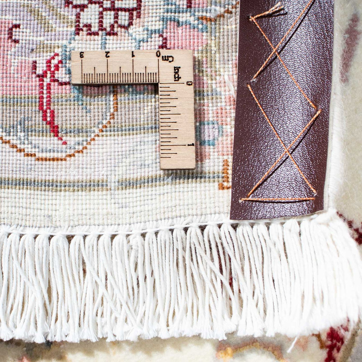 Biegacz Dywan perski - Tabriz - Królewski - 202 x 100 cm - beżowy