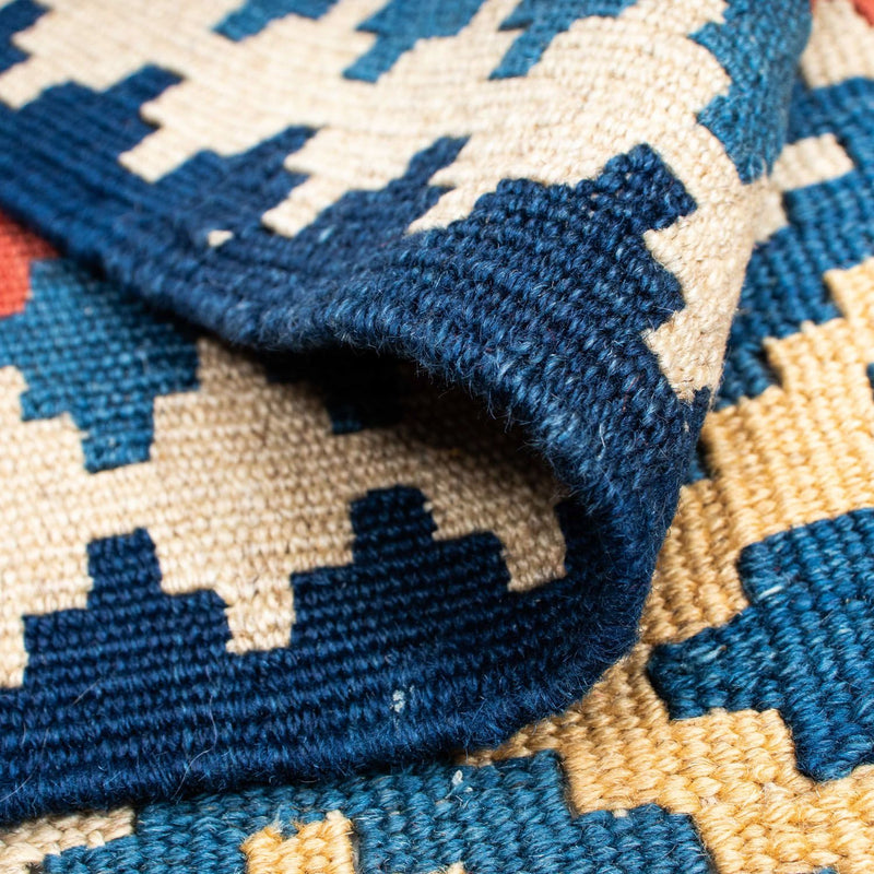 Dywan Kelim - Orientalny - 170 x 115 cm - niebieski