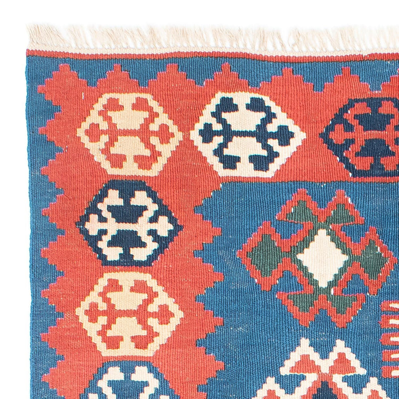 Dywan Kelim - Orientalny - 177 x 116 cm - niebieski