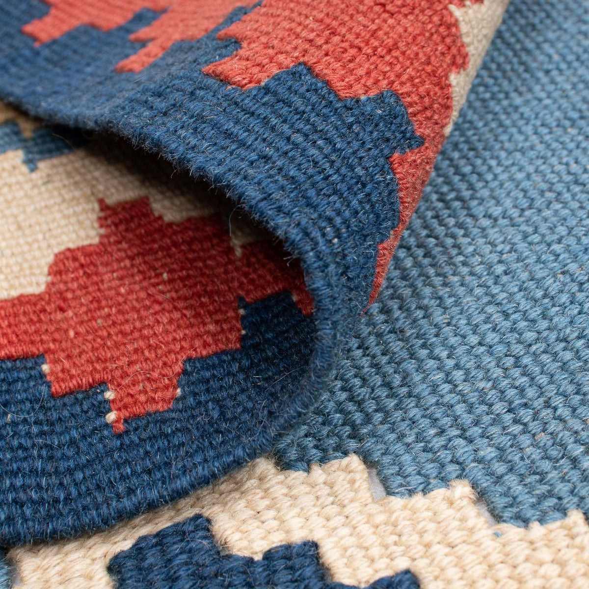 Dywan Kelim - Orientalny - 168 x 115 cm - niebieski