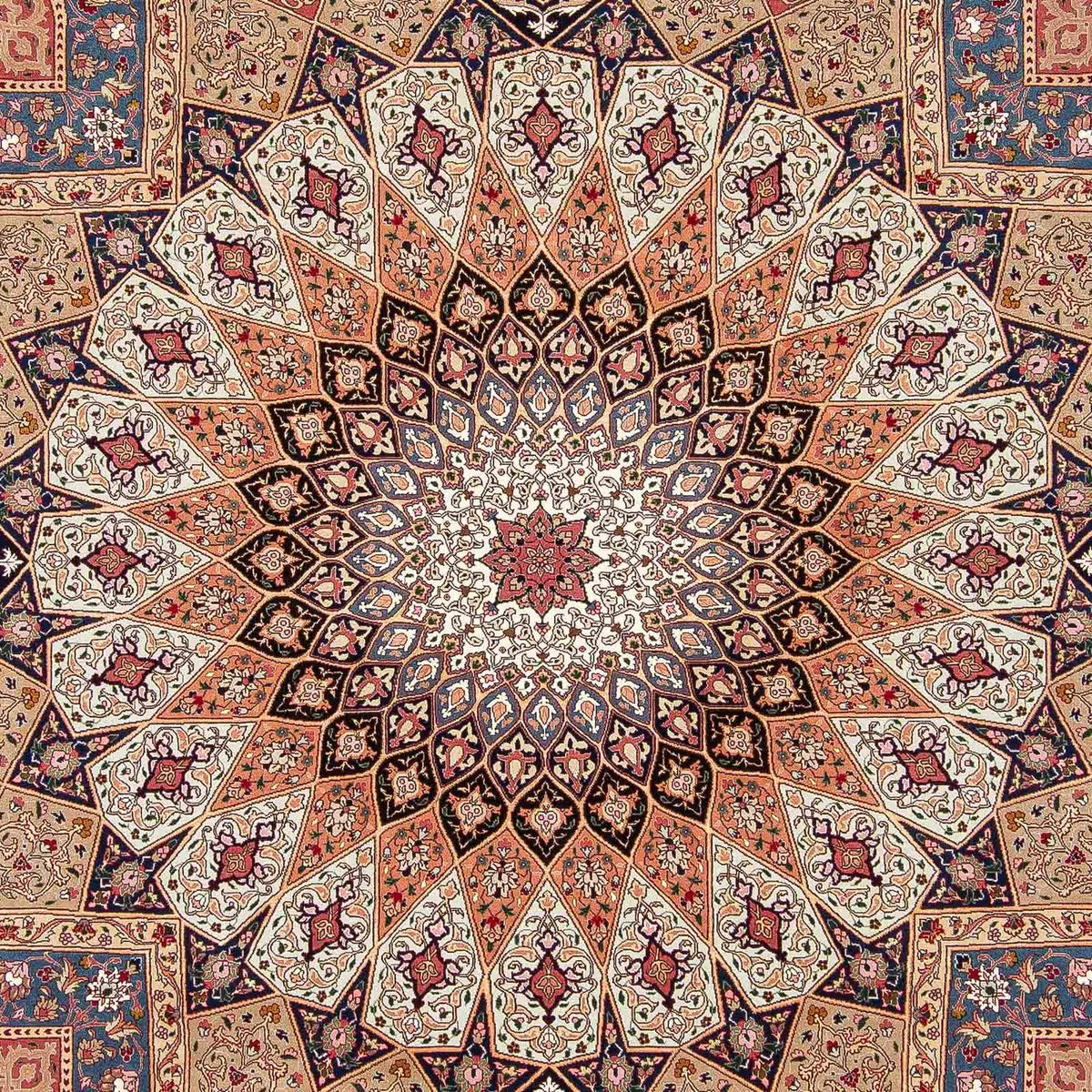 Dywan perski - Tabriz - Królewski - 298 x 254 cm - wielokolorowy