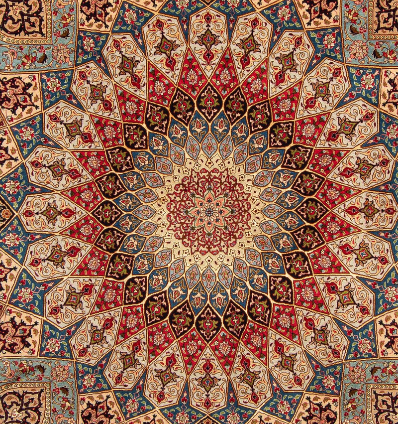 Dywan perski - Tabriz - Królewski - 255 x 206 cm - jasnobrązowy