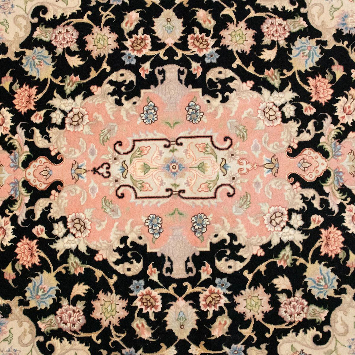 Dywan perski - Tabriz - Królewski - 154 x 104 cm - czarny