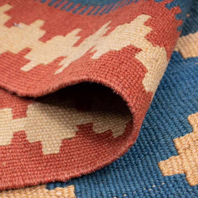 Dywan Kelim - Orientalny - 149 x 98 cm - niebieski