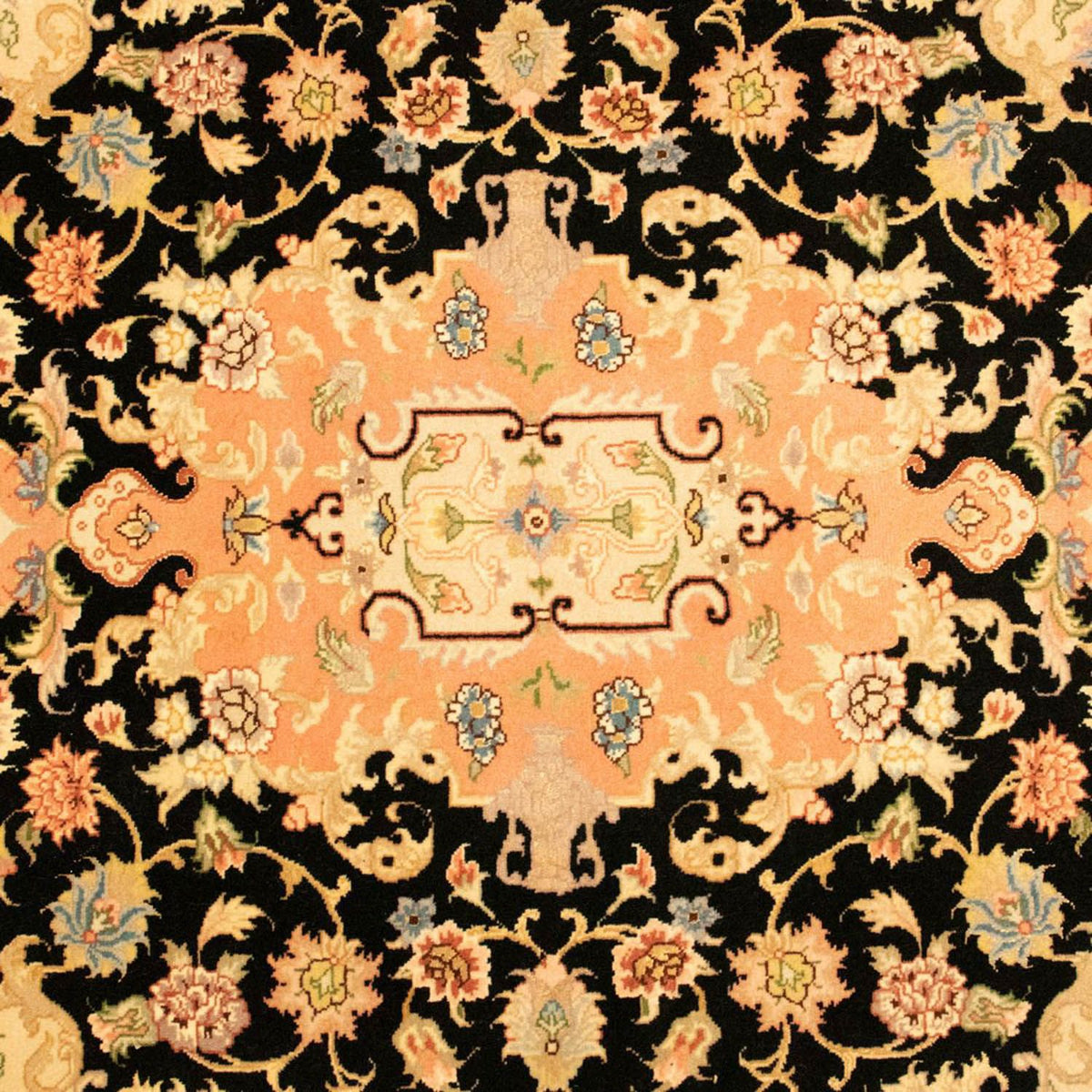 Dywan perski - Tabriz - Królewski - 151 x 103 cm - czarny
