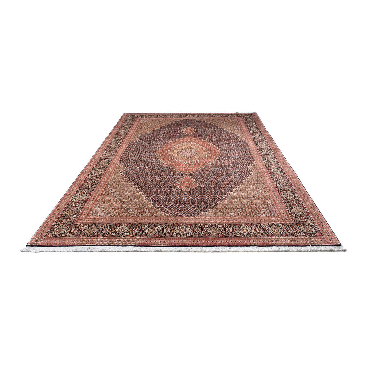 Dywan perski - Tabriz - 312 x 206 cm - ciemnoniebieski