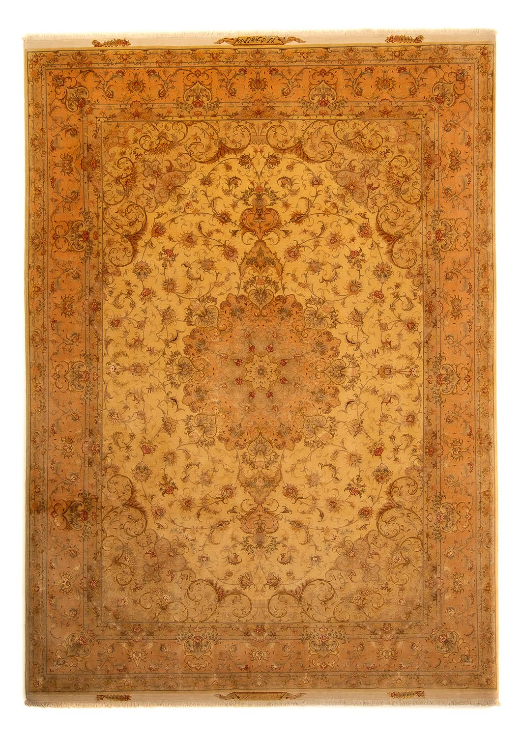 Dywan perski - Tabriz - Królewski - 346 x 258 cm - złoto