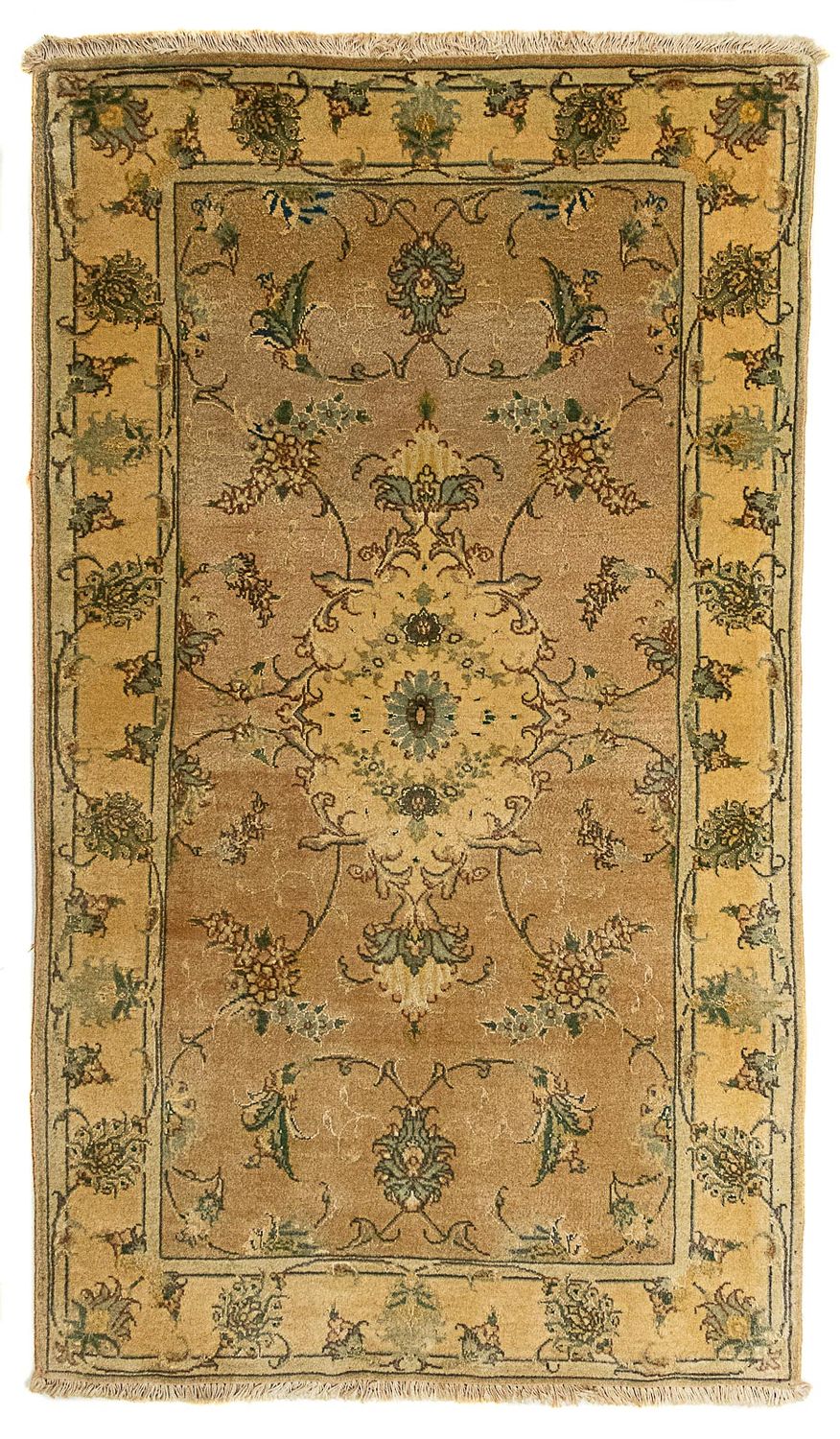 Dywan perski - Tabriz - Królewski - 122 x 66 cm - jasnobrązowy