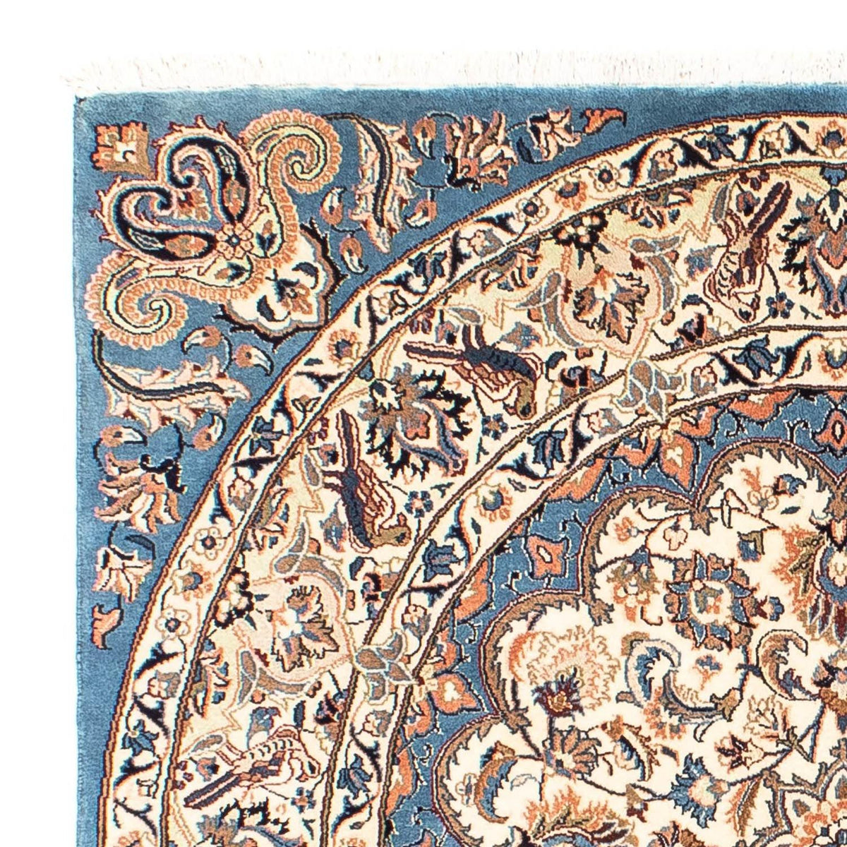 Dywan perski - Klasyczny kwadratowy  - 153 x 148 cm - ciemnoniebieski