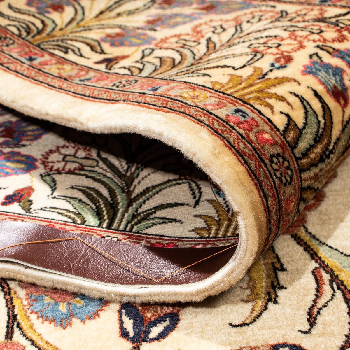 Dywan perski - Ghom - 206 x 142 cm - jasnobrązowy