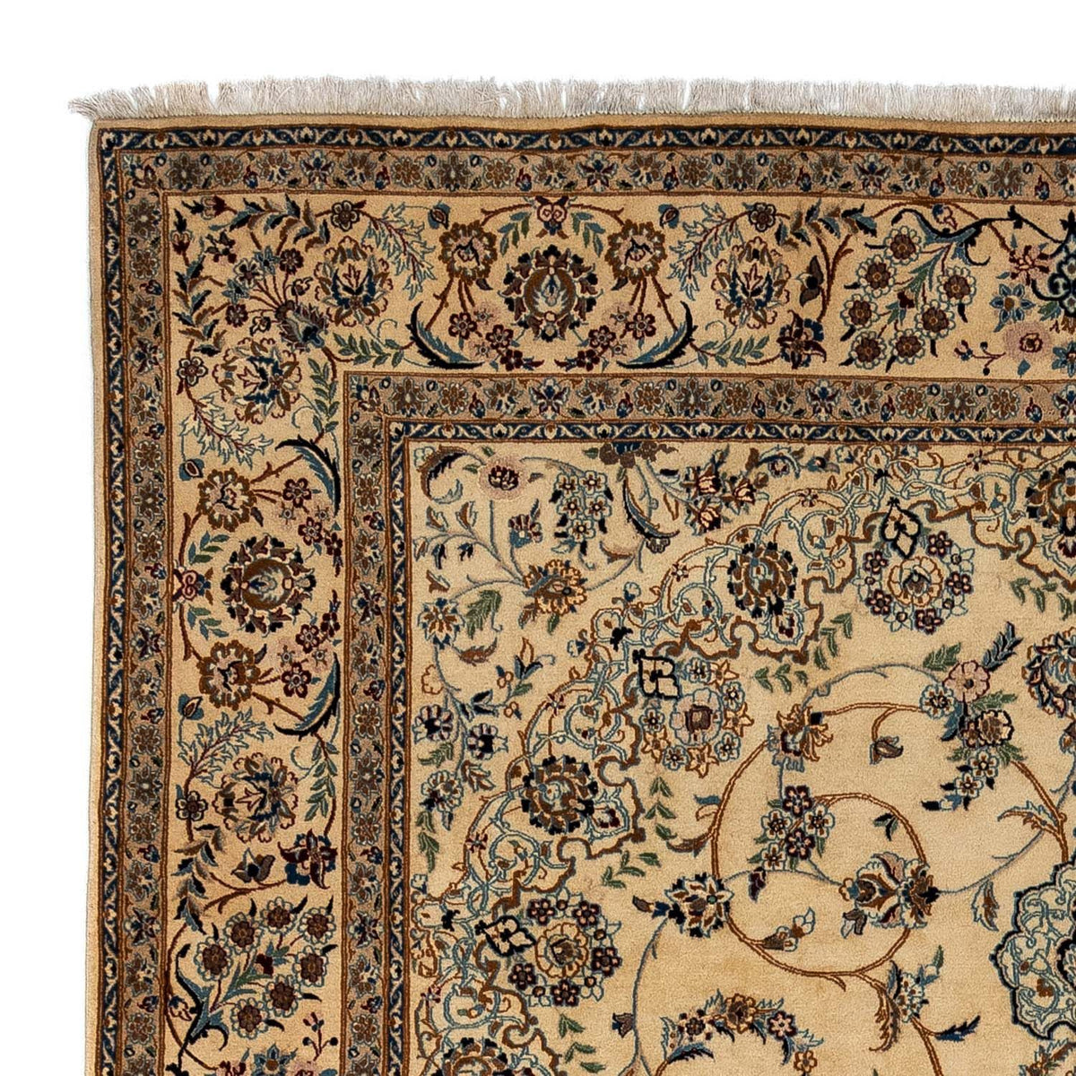 Dywan perski - Nain - 359 x 241 cm - beżowy