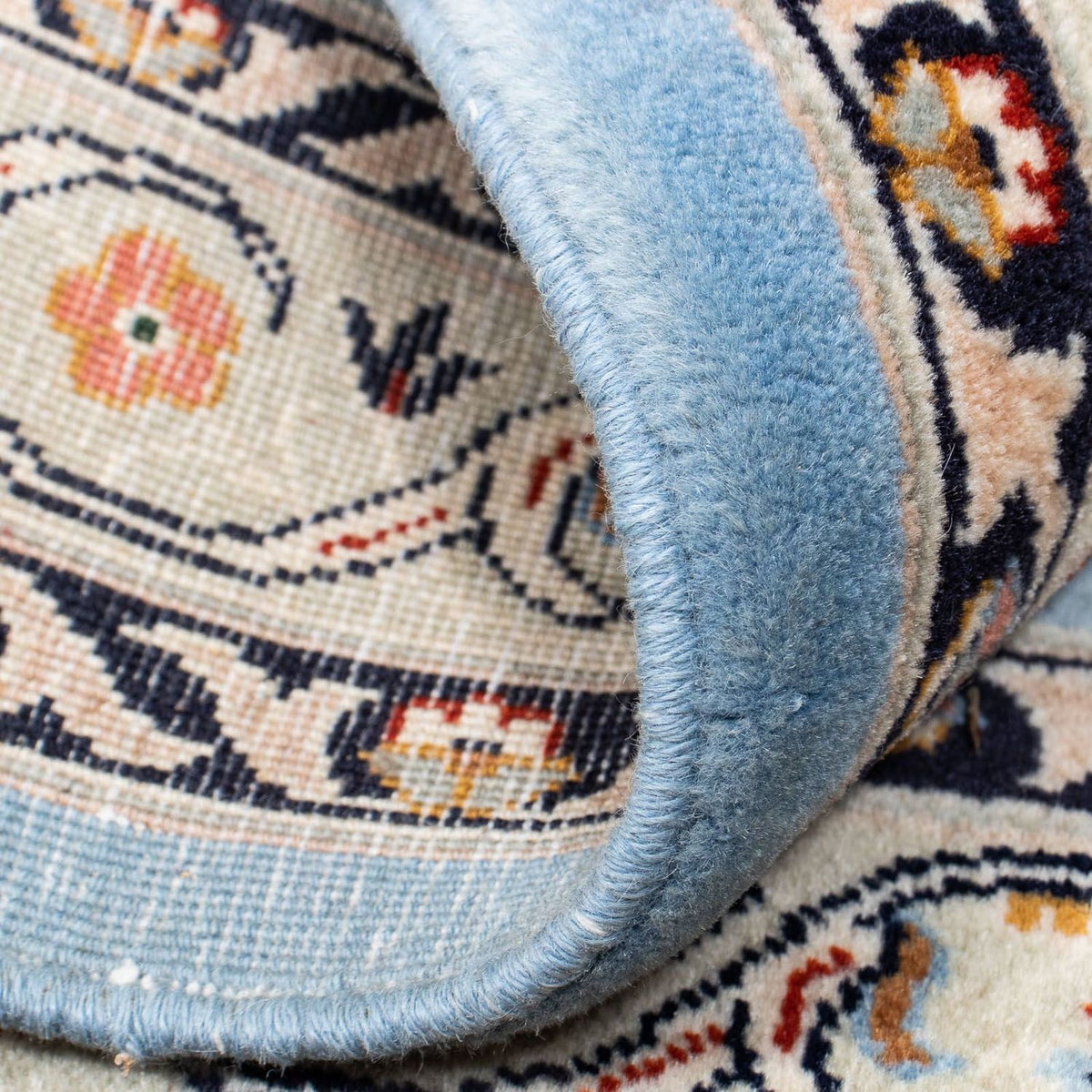 Dywan perski - Klasyczny kwadratowy  - 100 x 98 cm - niebieski