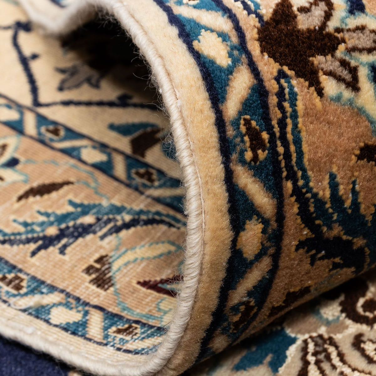 Dywan perski - Nain - 350 x 258 cm - ciemnoniebieski