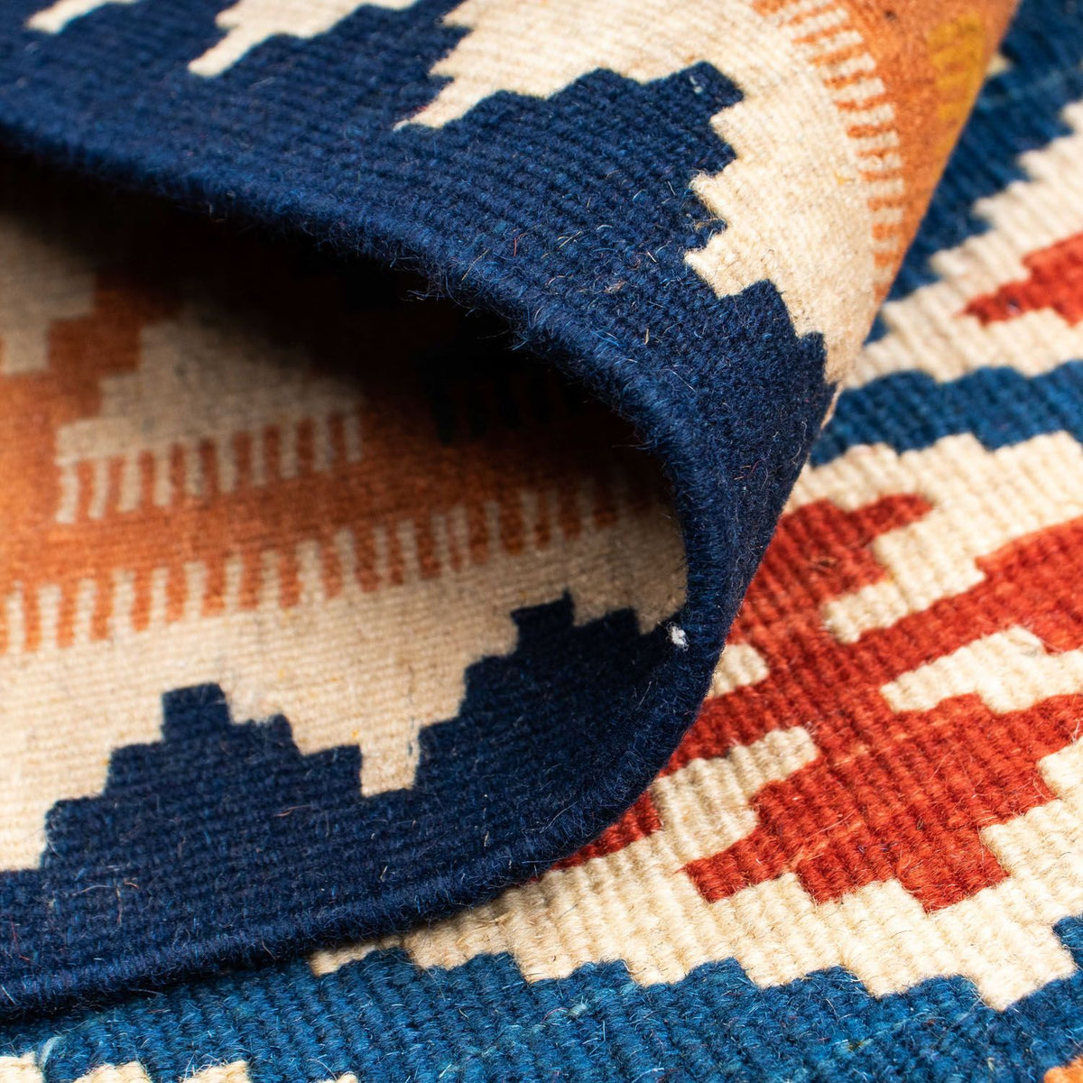 Dywan Kelim - Orientalny - 156 x 110 cm - niebieski