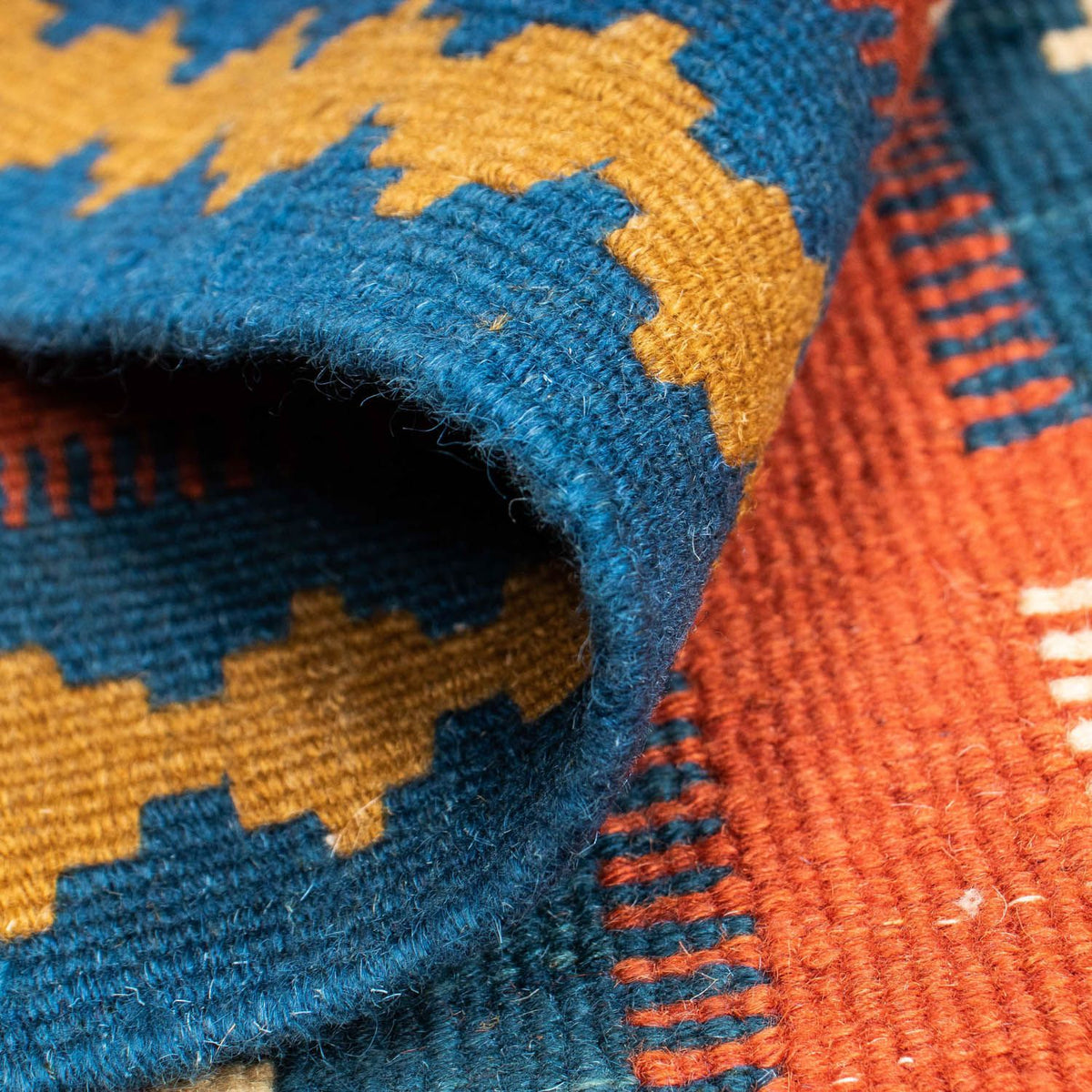 Dywan Kelim - Orientalny - 145 x 100 cm - niebieski