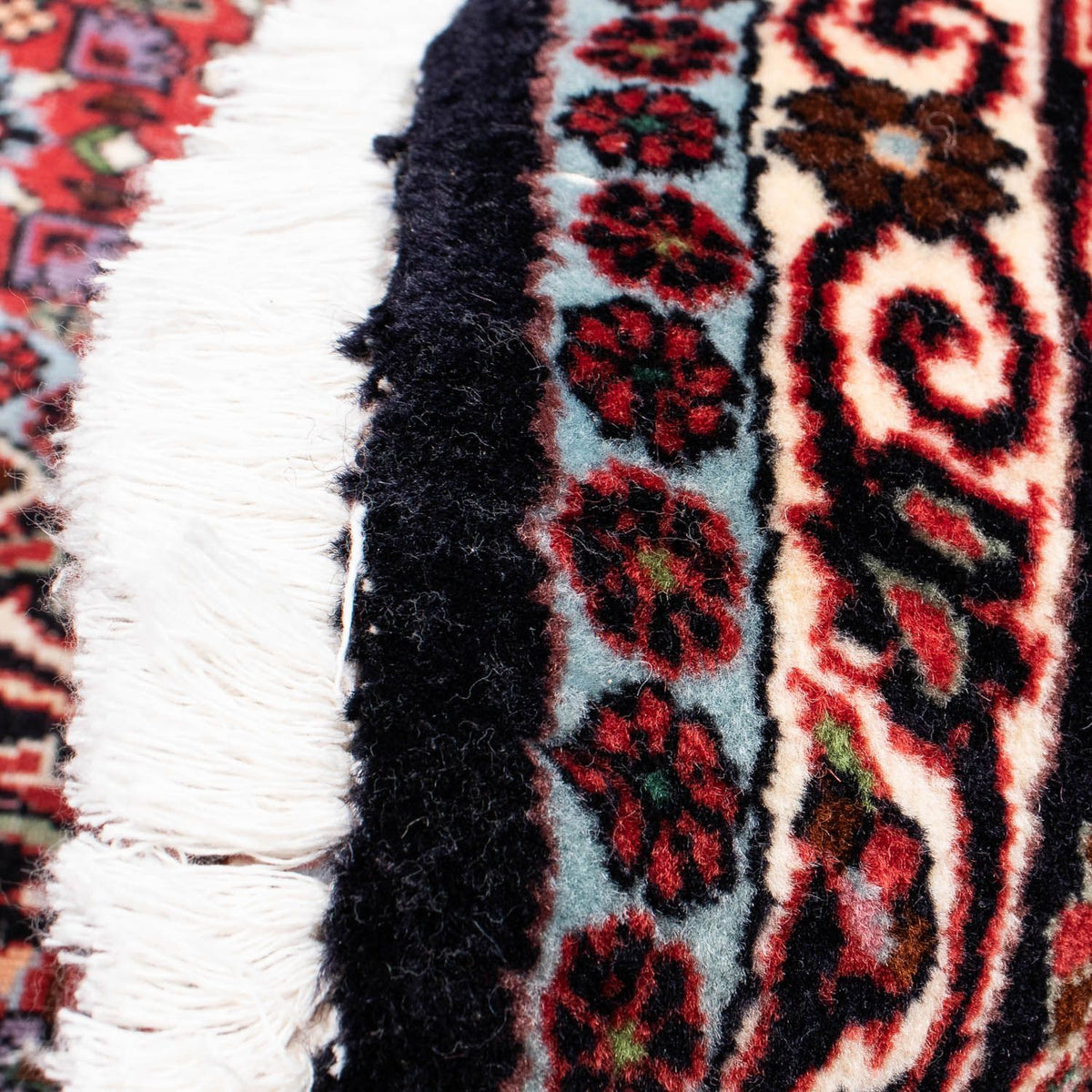 Dywan perski - Bijar okrągły  - 200 x 200 cm - ciemna czerwień