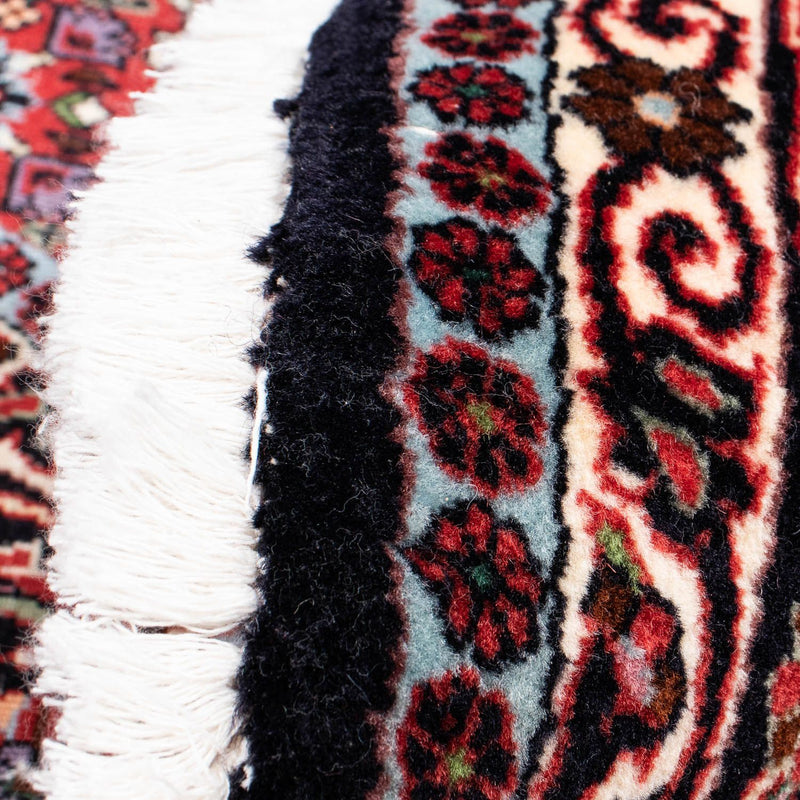 Dywan perski - Bijar okrągły  - 200 x 200 cm - ciemna czerwień