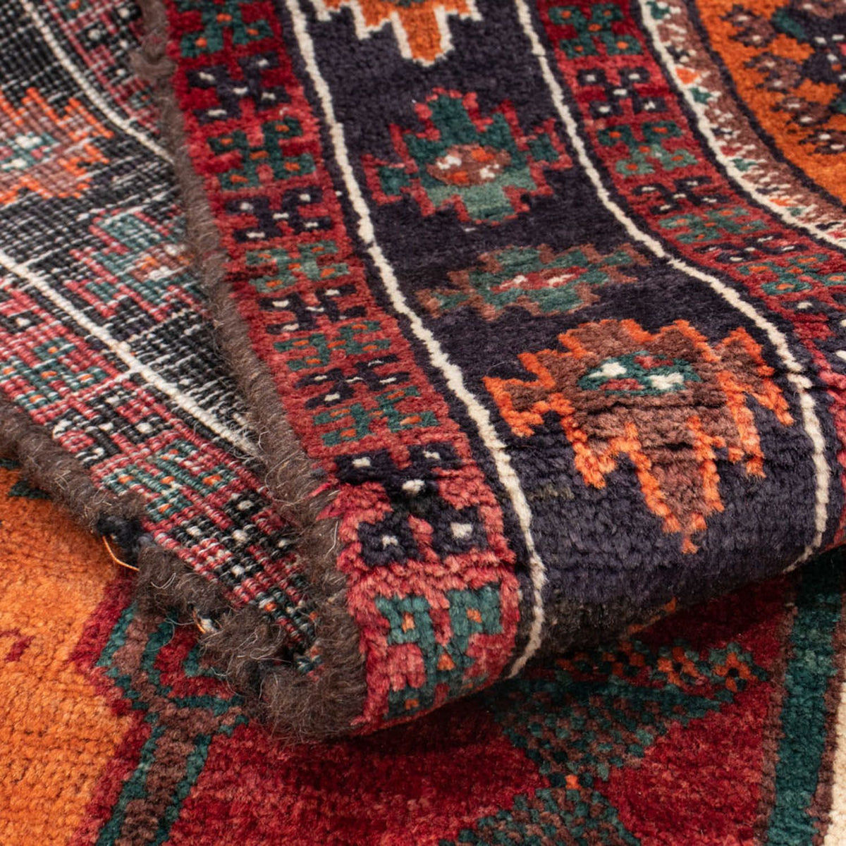 Biegacz Perski dywan - Nomadyczny - 220 x 104 cm - pomarańczowy