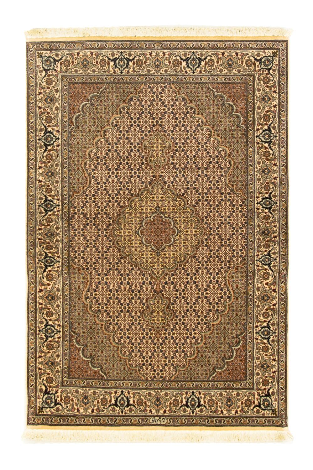 Dywan perski - Tabriz - Królewski - 156 x 104 cm - jasnobrązowy